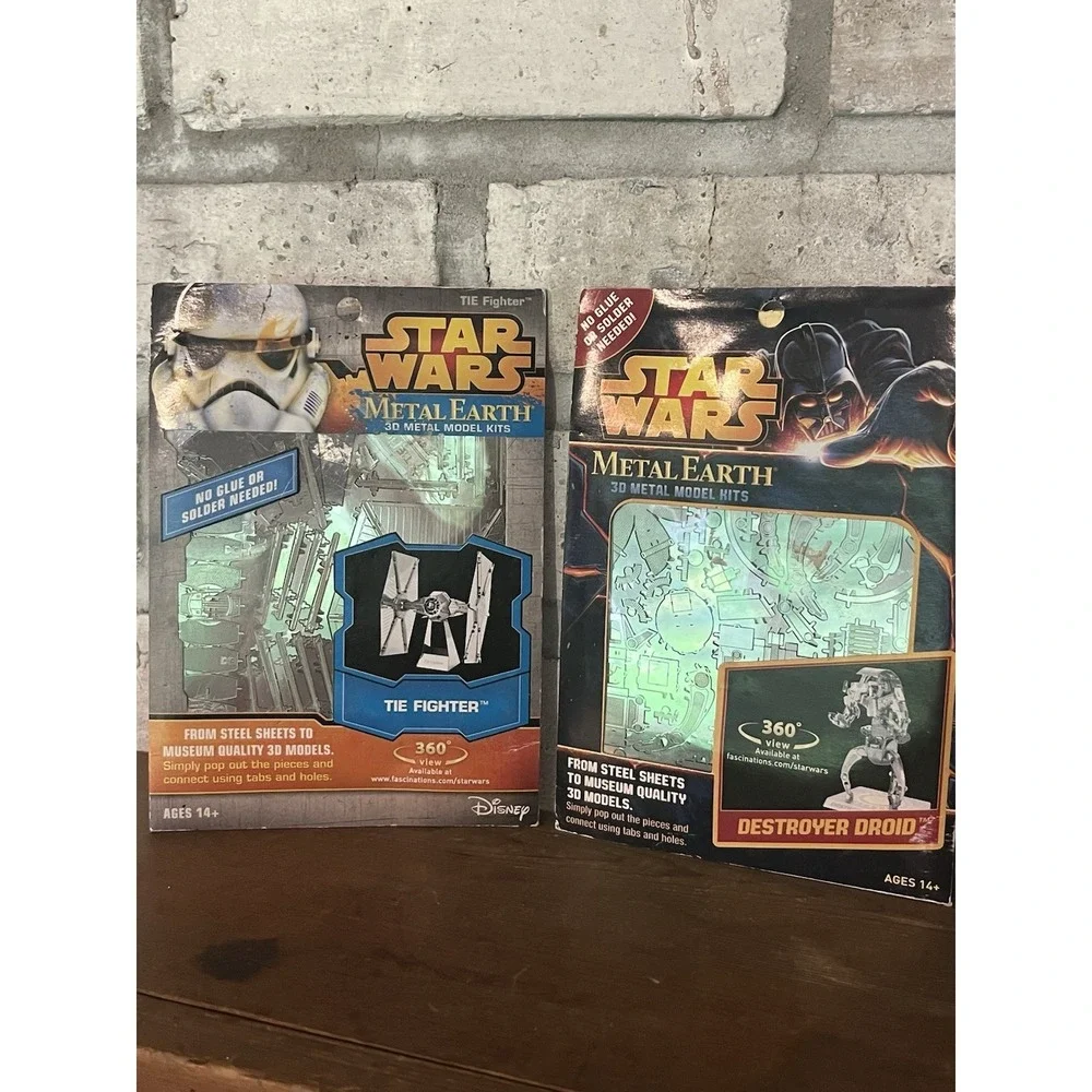 Star Wars Disney Destroyer Droid And Tie Fighter Metal Earth 3D Model Kits